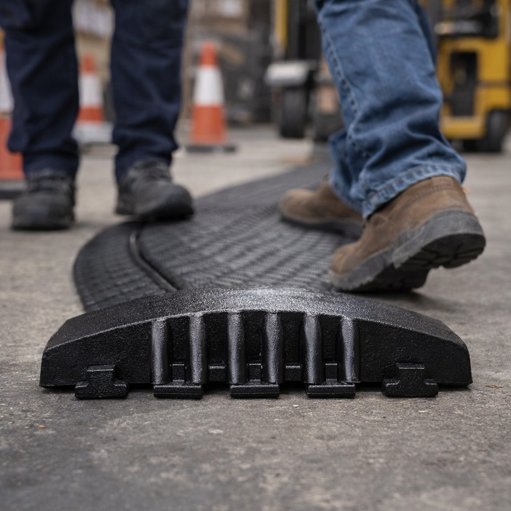 End Ramp Male Section – Black – Easy to Fit – Cable Protectors