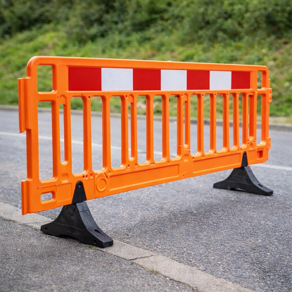 Fence Barrier – 2m Orange – High Density Polythene – Event & Construction
