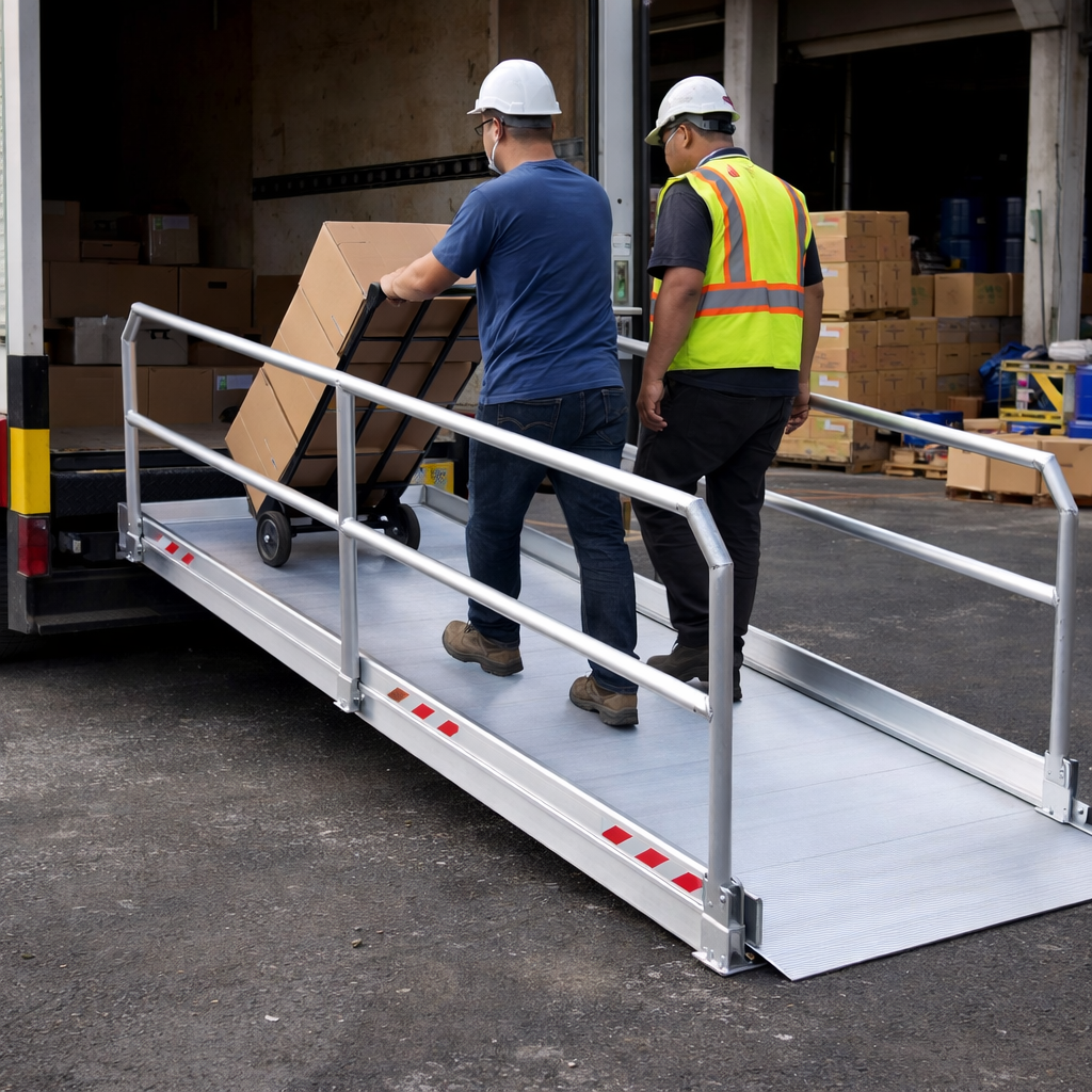 Vehicle Accessible Ramps – 2990mm x 1000mm – With Handrails – Commercial Use