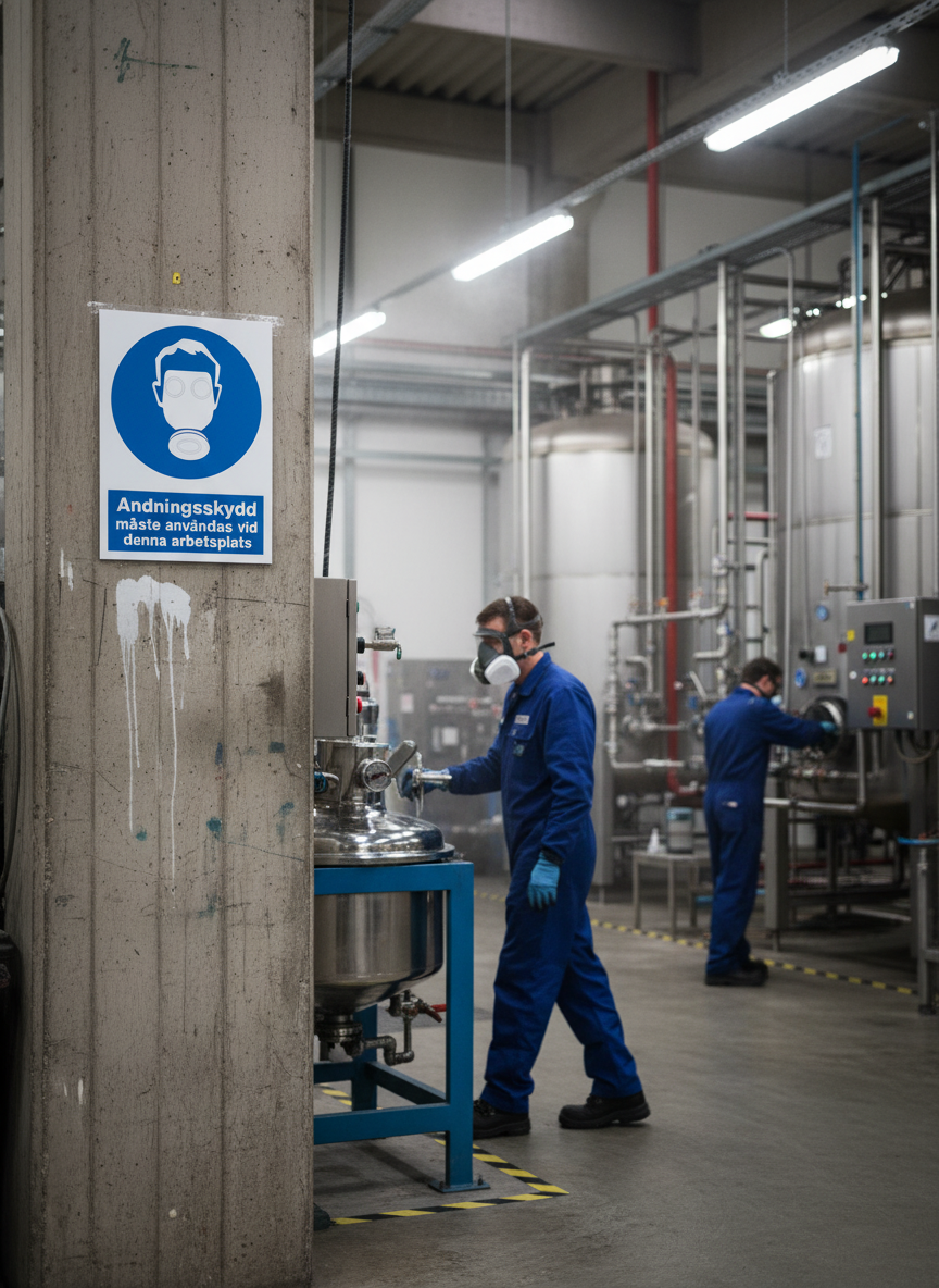 Professional Safety Sign: Respiratory Protection Required at Workplace - Multiple Sizes and Materials Available