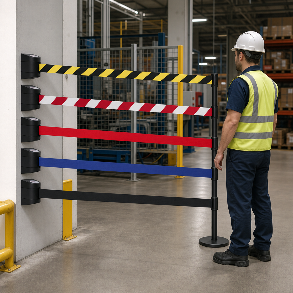 Wall Mount Belt Barrier with 4.5m Belt for Crowd Control
