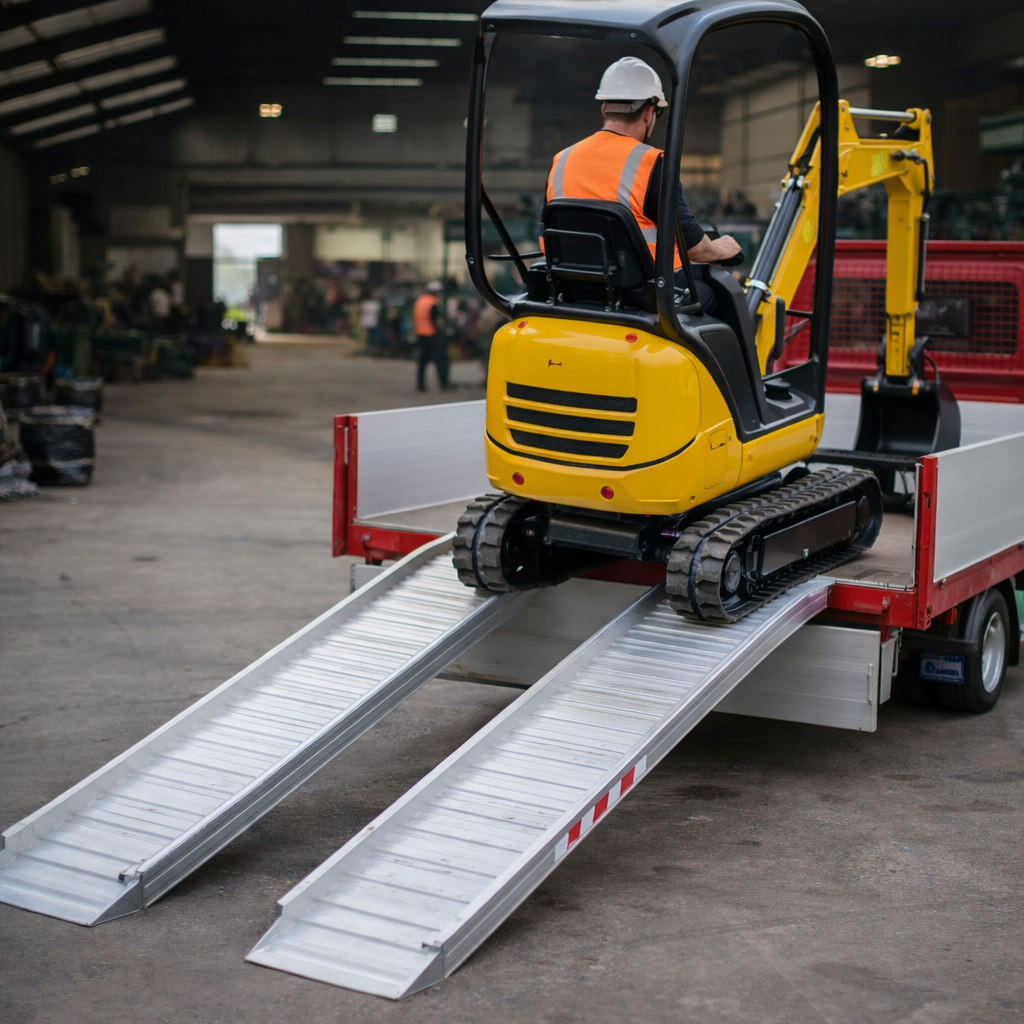 Aluminium Loading Ramps – 2500mm x 500mm – 2000kg Capacity – Commercial Use