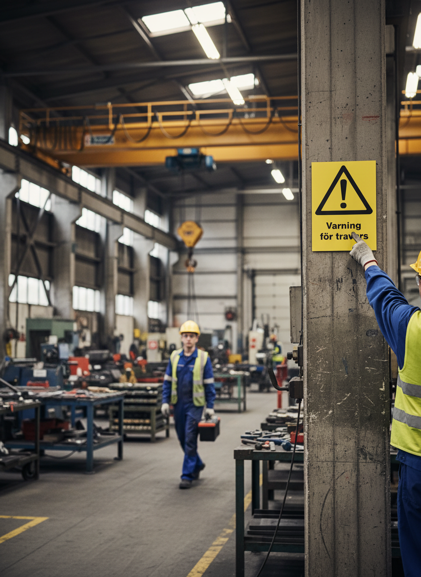 Professional Warning Sign - Caution for Overhead Lifting with Multiple Material Options for Enhanced Safety in Work Environments