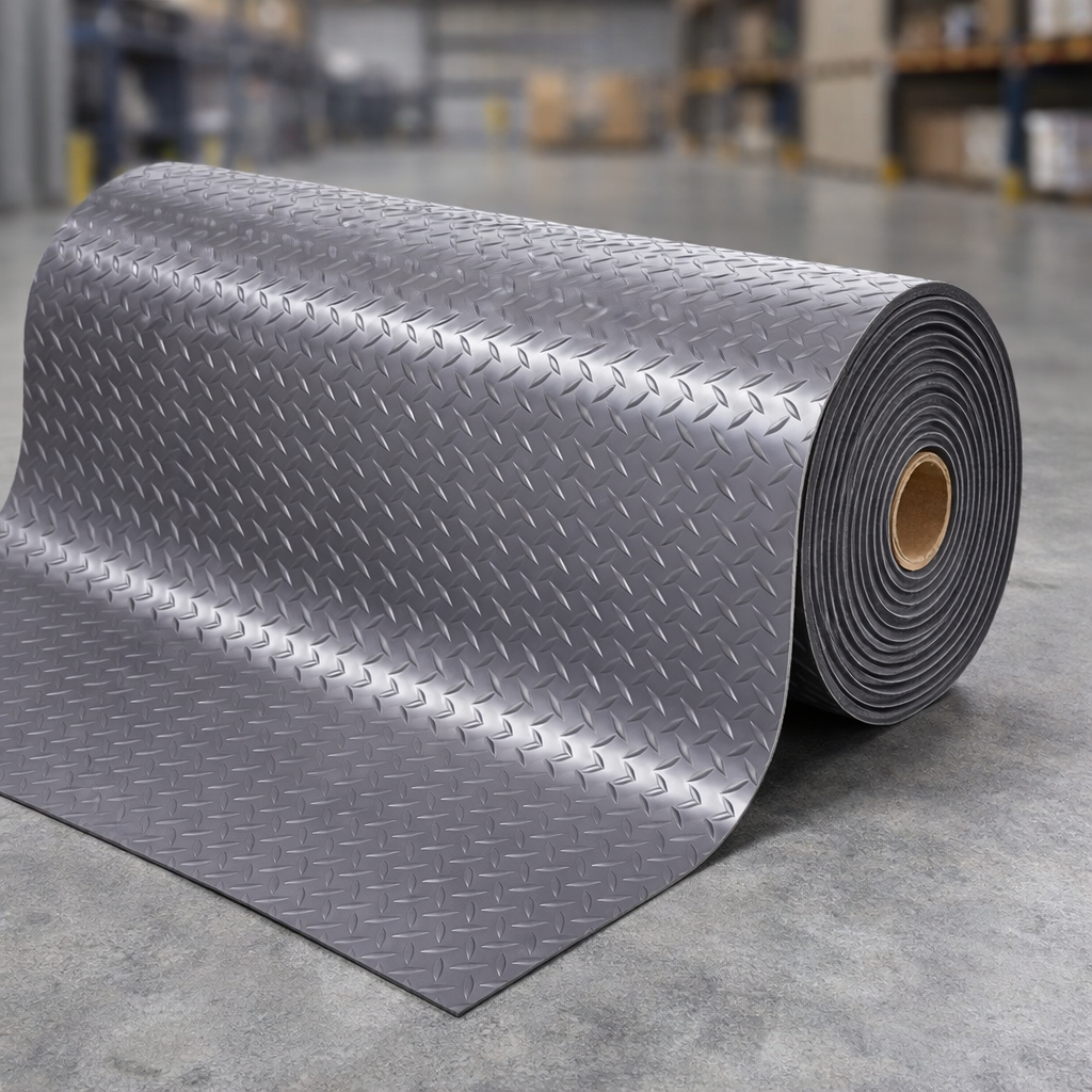 Anti-Fatigue Mat – Grey – 14mm Thick, Fire Rated – Industrial Use