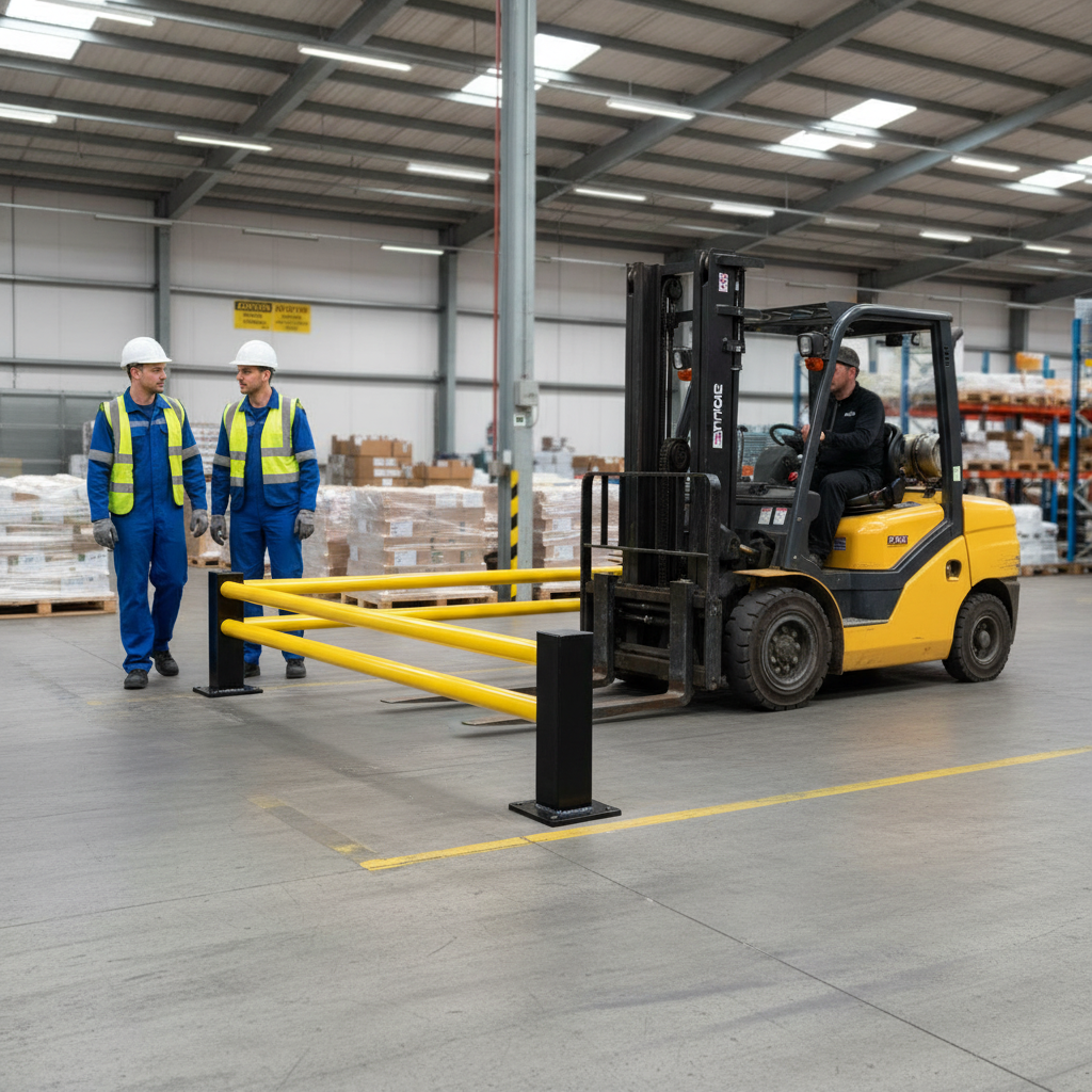 Professional Low-Level ECO Barrier Extension Kit for Custom Warehouse Safety Solutions - side view | Barriers Co