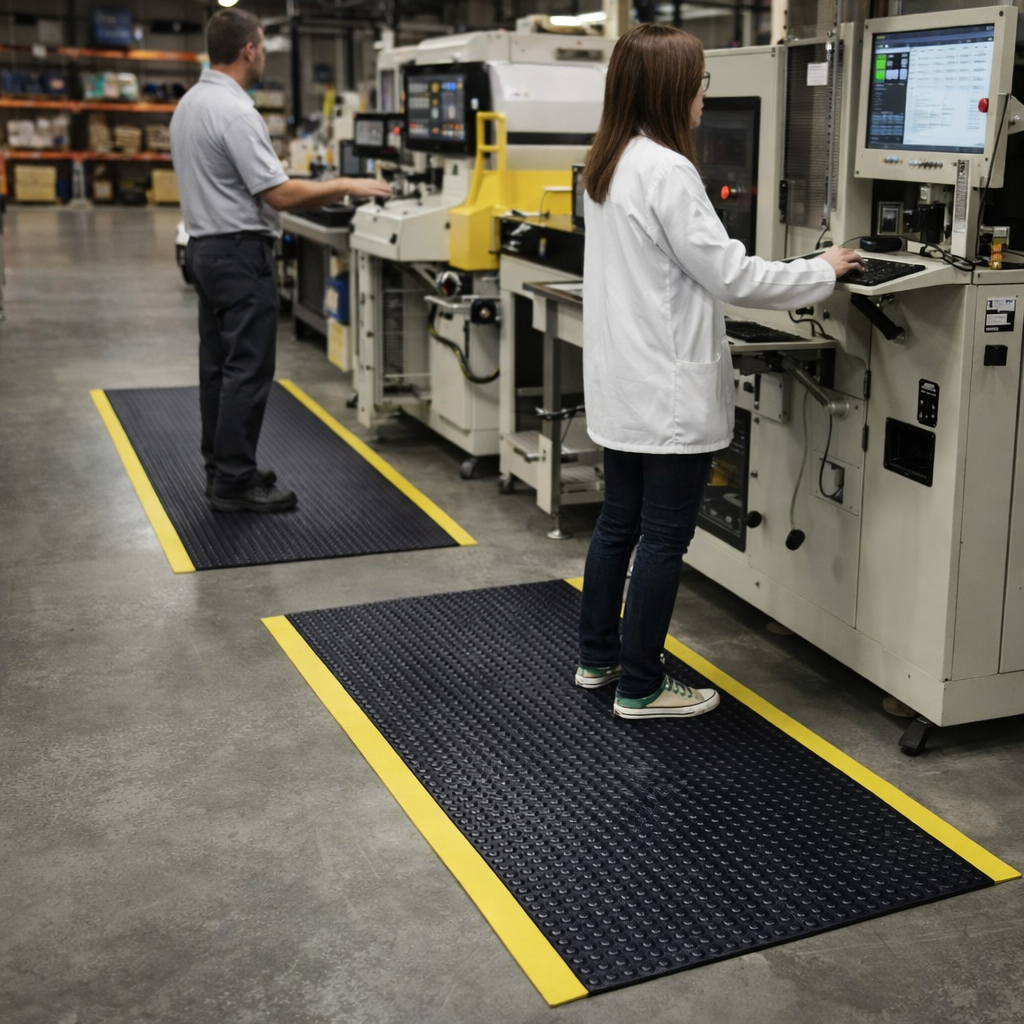 Anti-Fatigue Rubber Mat – 91cm x 91cm – ESD, Heavy Duty – Industrial Use