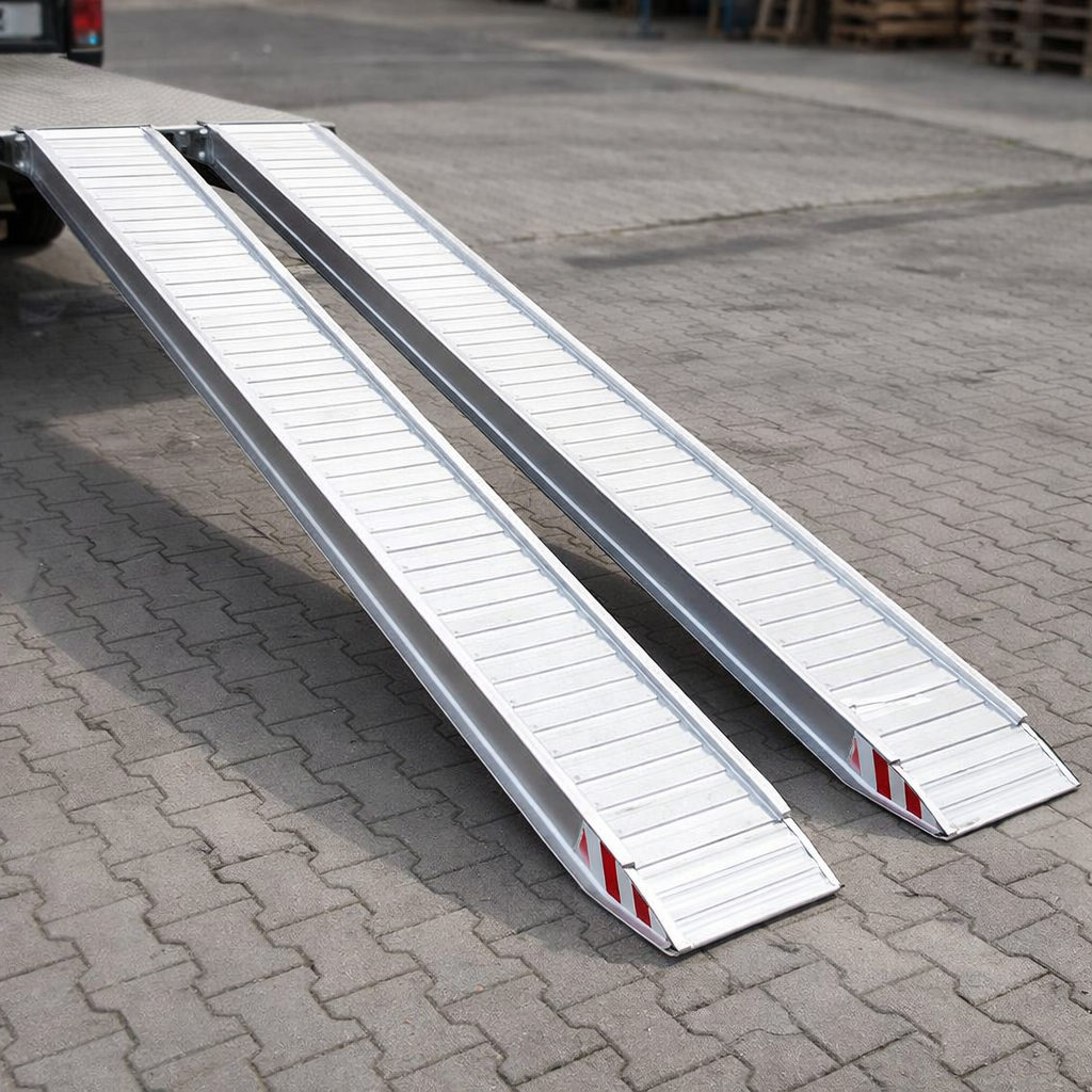 Extra Wide Aluminium Loading Ramps – 2000mm x 500mm – 2450kg Capacity – Car & Plant Use