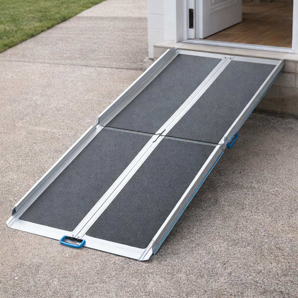 Folding Wheelchair Ramp – 2ft-8ft – 450kg Capacity – Commercial & Domestic