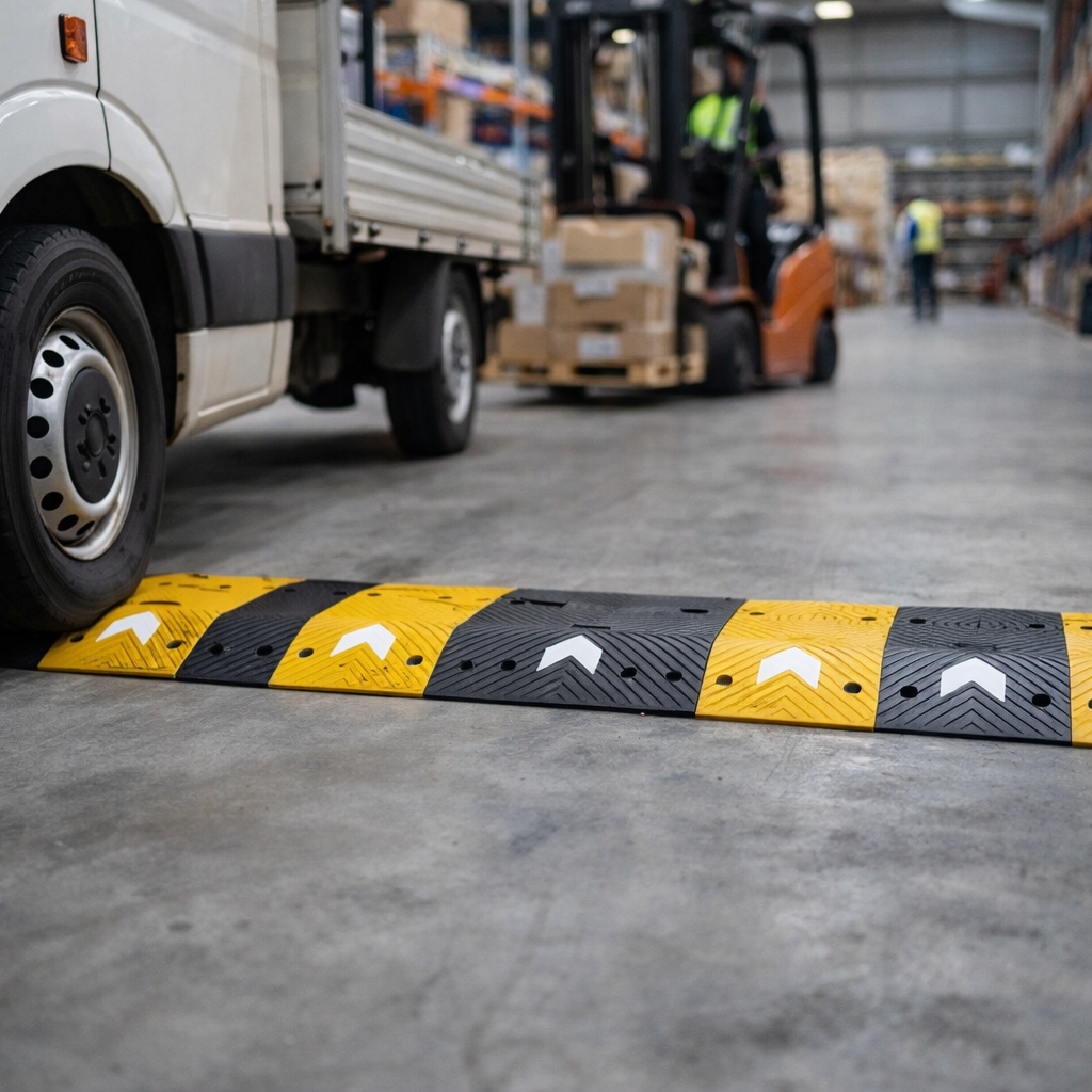 Speed Bump Kit – 75mm High – Recycled Rubber – Traffic Control