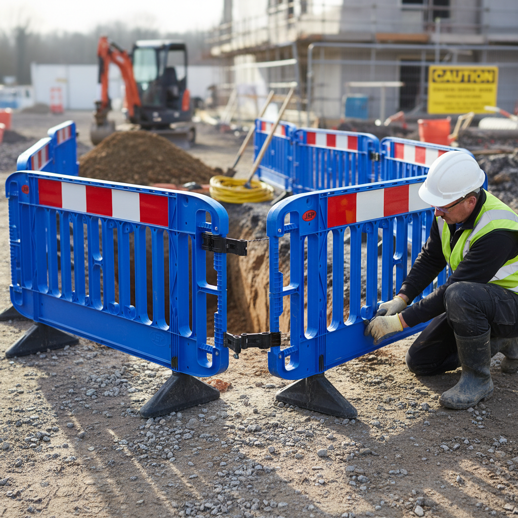 Premium Heavy Duty Injection Moulded Safety Barrier with Couplers for Enhanced Stability and Wind Resistance | Barriers Co
