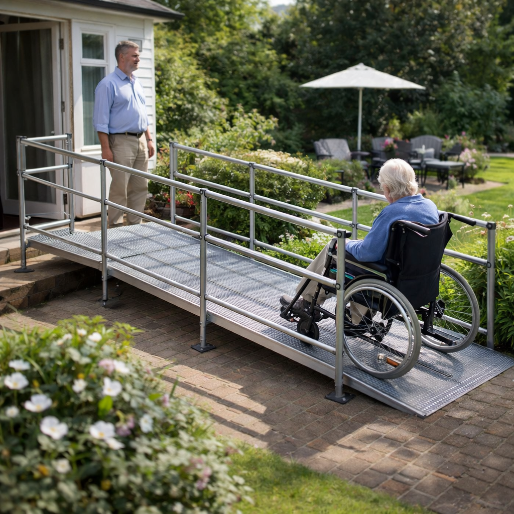 Modular Wheelchair Ramp Kit – 1080mm x 4000mm – Steel – Mobility Access