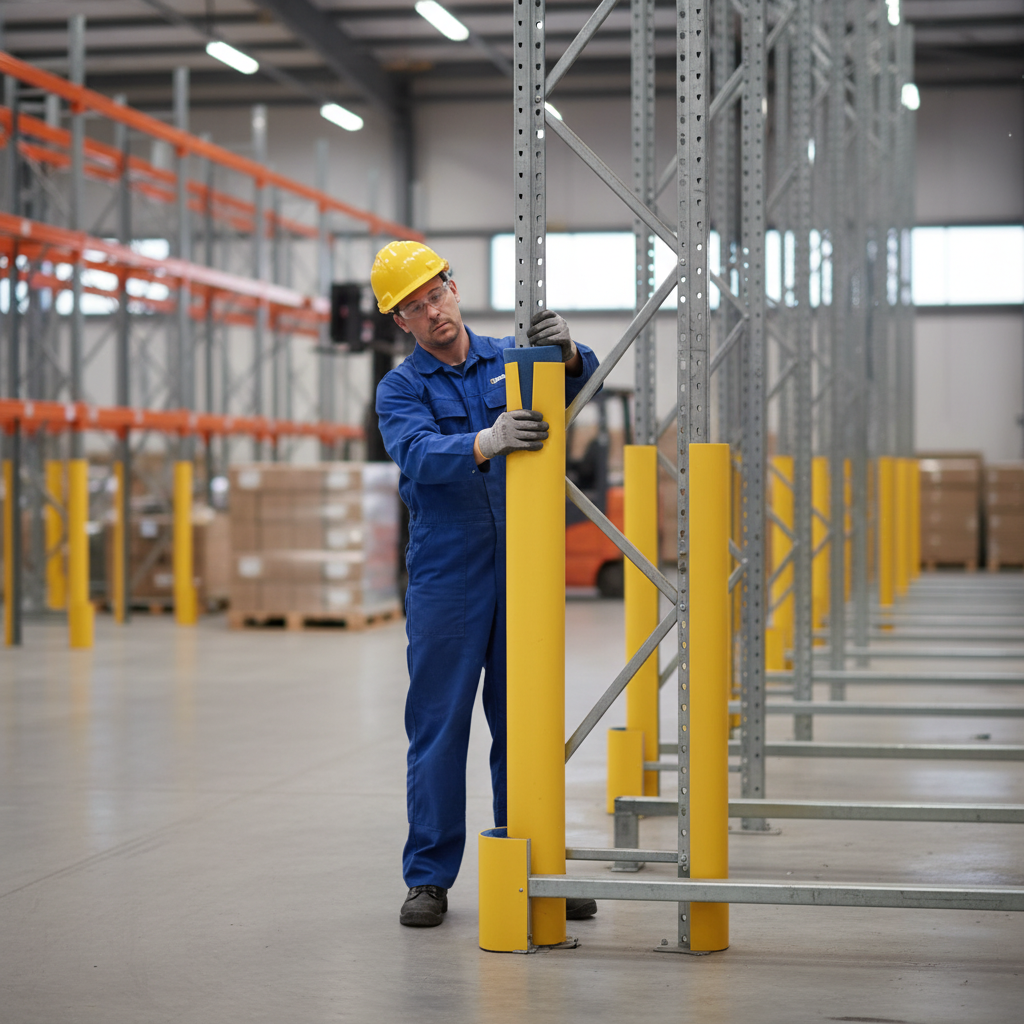 Premium Heavy Duty Upright Racking Protector with Impact Absorption and Long Lifespan for Forklift Safety