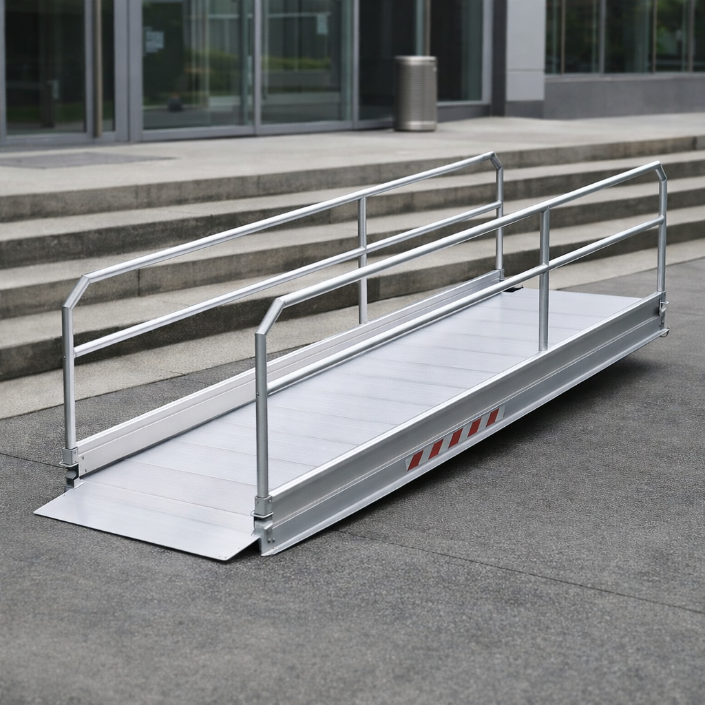 Access Ramp with Handrails – 400kg Capacity – Indoor/Outdoor Use