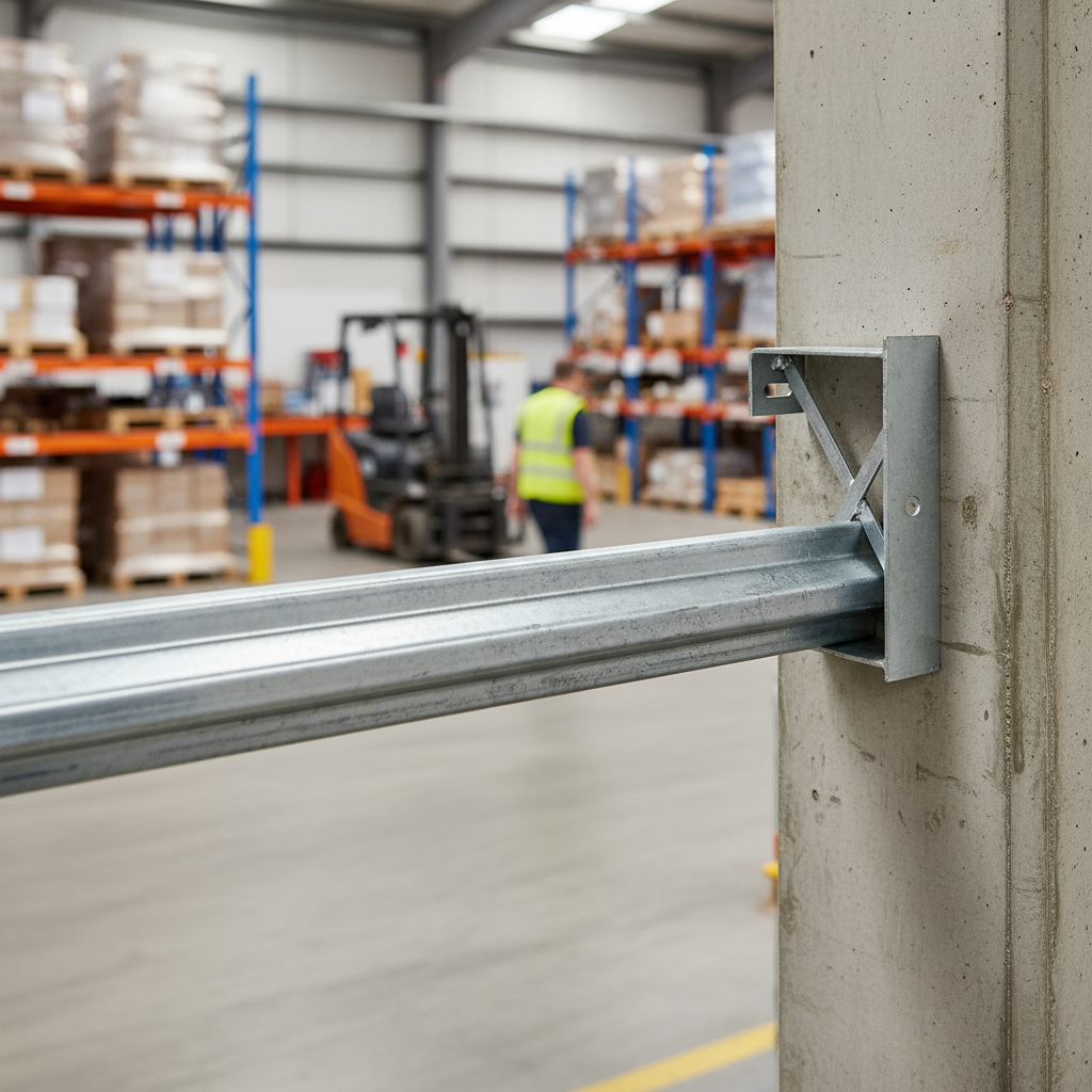 Heavy Duty Offset Wall Mount Barrier Bracket for Secure Impact Barrier Installation with... | Barriers Co