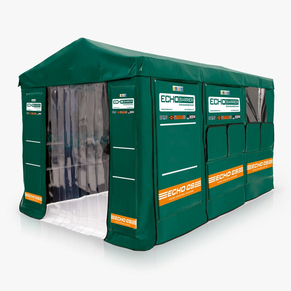 Echo Barrier CS Compact Cutting Station – Portable Noise Reduction Enclosure with 40dB Soundproofing & Fire Resistance