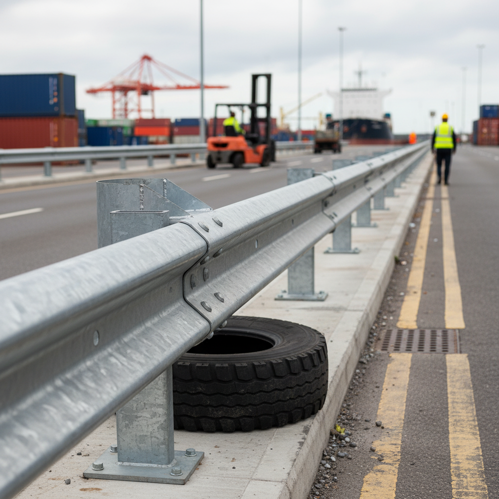 Premium Heavy Duty Bullnose Return End Cap for Armco Barriers - Galvanised Steel Construction for Parking Applications - Deta