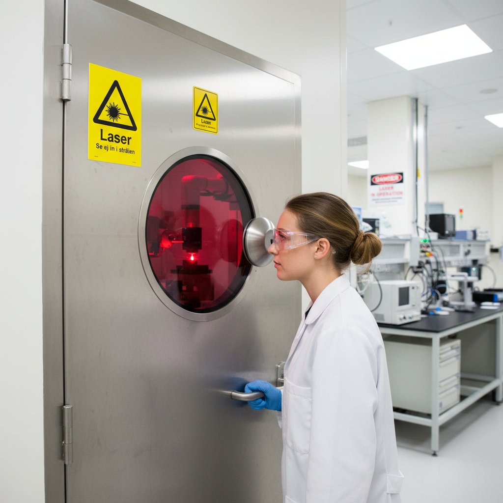 Premium Laser Warning Sign - Multiple Materials and Sizes for Safety in Workplace and Public Areas
