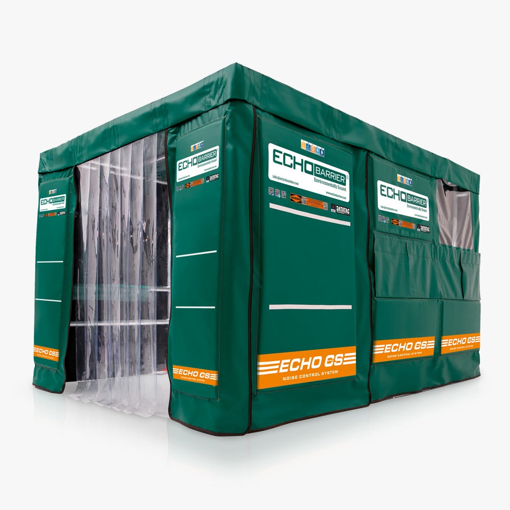 Echo Barrier CS Compact Cutting Station – Portable Noise Reduction Enclosure with 40dB Soundproofing & Fire Resistance