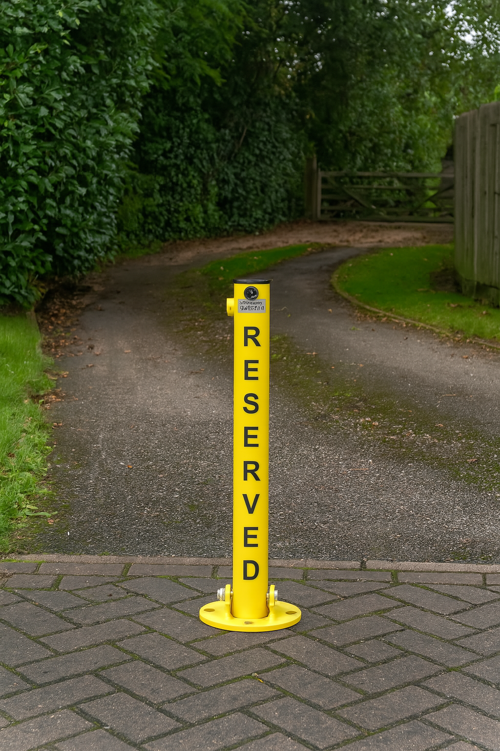 76mm Fold-Down Parking Post with Integral Lock & Chain Eyelet 3