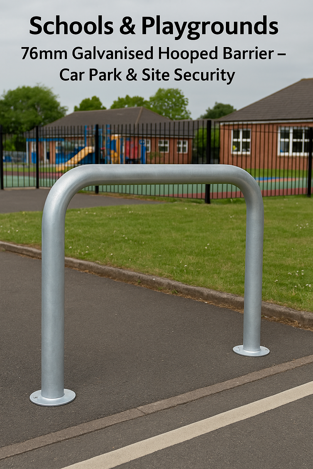 76mm Galvanised Hooped Barrier – Car Park & Site Security