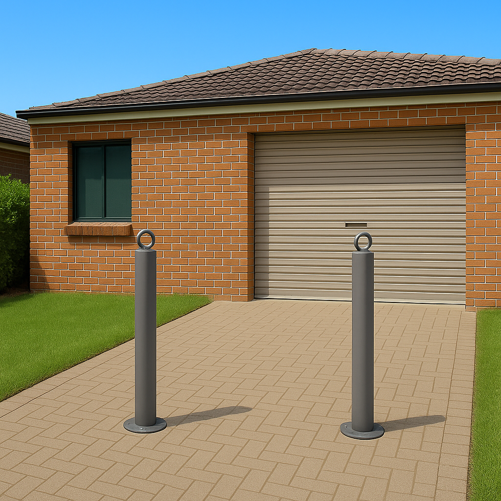 76mm Grey Fixed Security Bollard 2