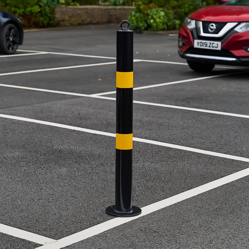 76mm Heavy-Duty Bolt Down Steel Bollard 2