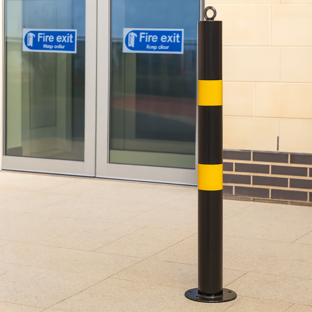 76mm Heavy-Duty Bolt Down Steel Bollard 5