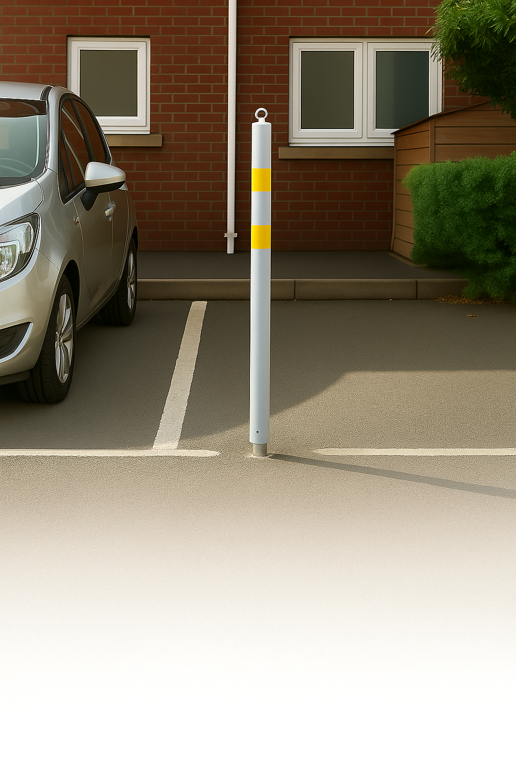 76mm Heavy-Duty Steel Bollard with Chain Eyelet 4