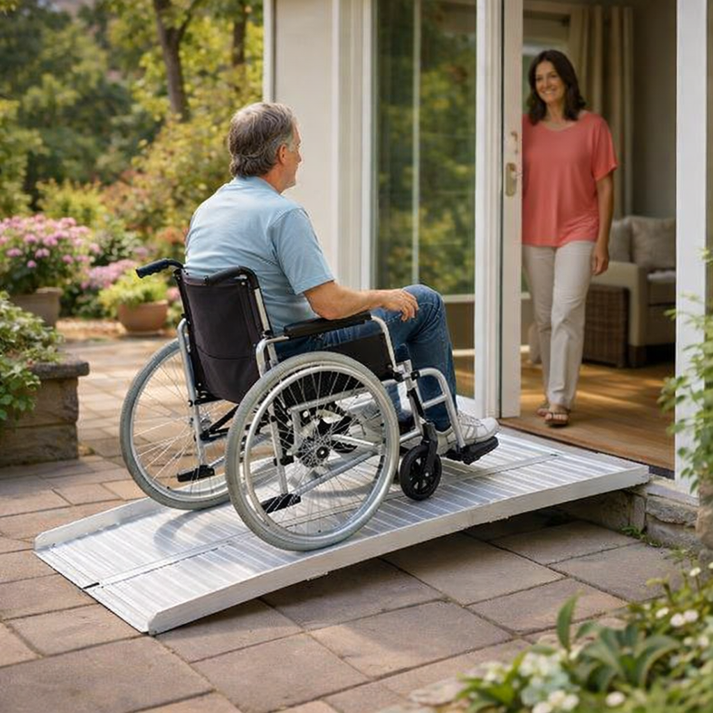 Folding Wheelchair Ramp – 2ft-8ft – 275-300kg Capacity – Mobility Scooter