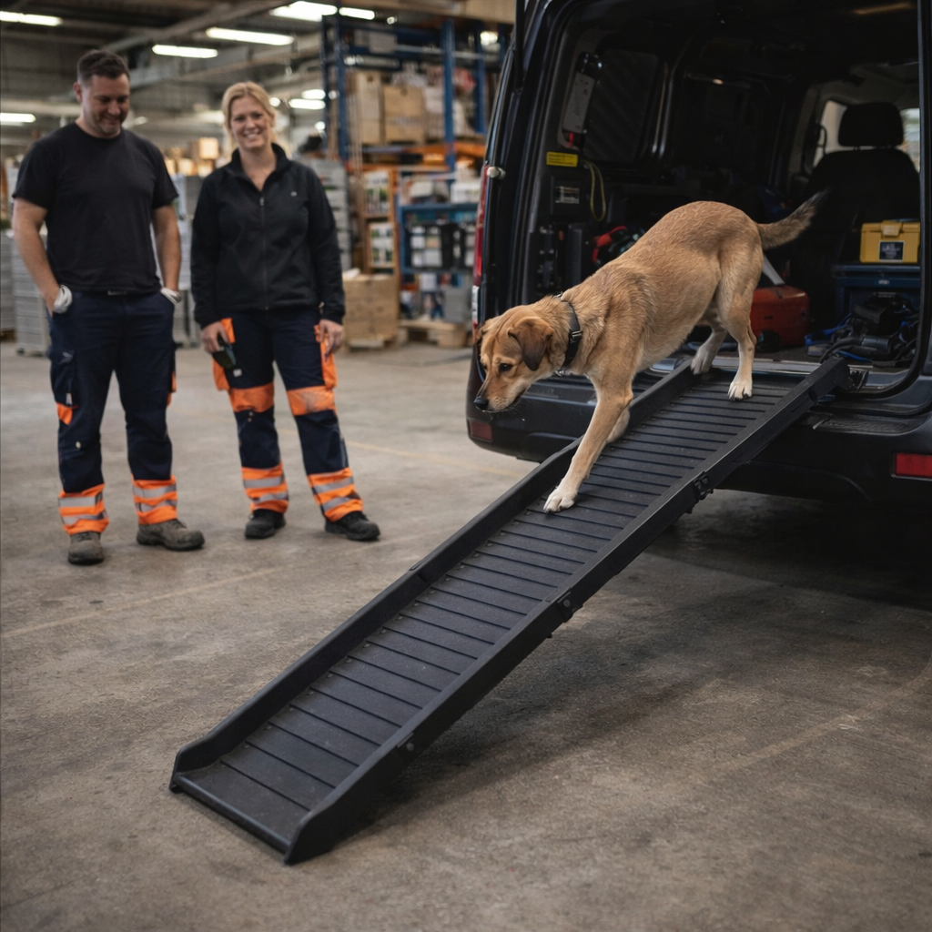 Folding Dog Ramp – 1510mm x 75kg Capacity – Lightweight – Pet Access