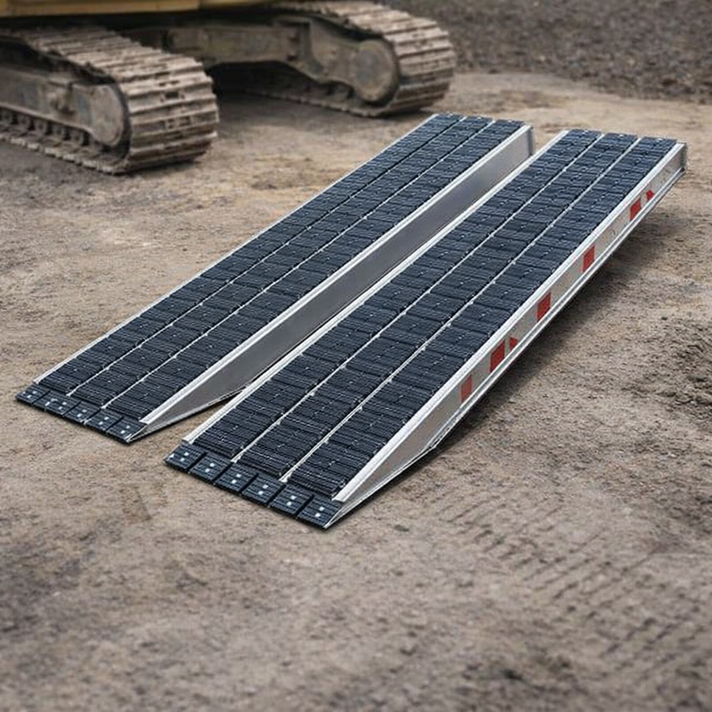 Heavy Duty Ramps for Steel Tracks – 4500mm x 720mm – Rubber Coating – Industrial Use