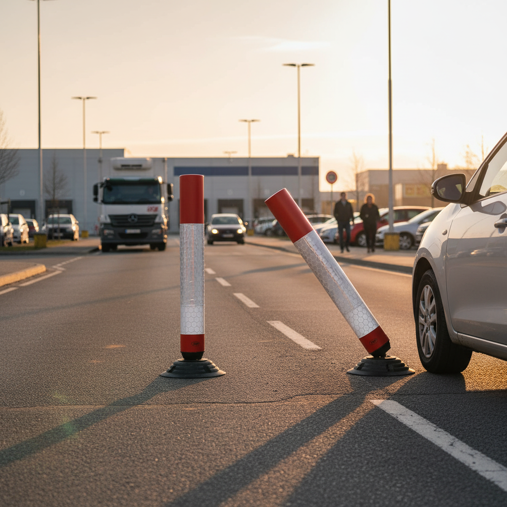 Premium 75cm Traffic Delineator Post with Spring-Free Elastic Design for Enhanced Visibility and Durability in Various Applications