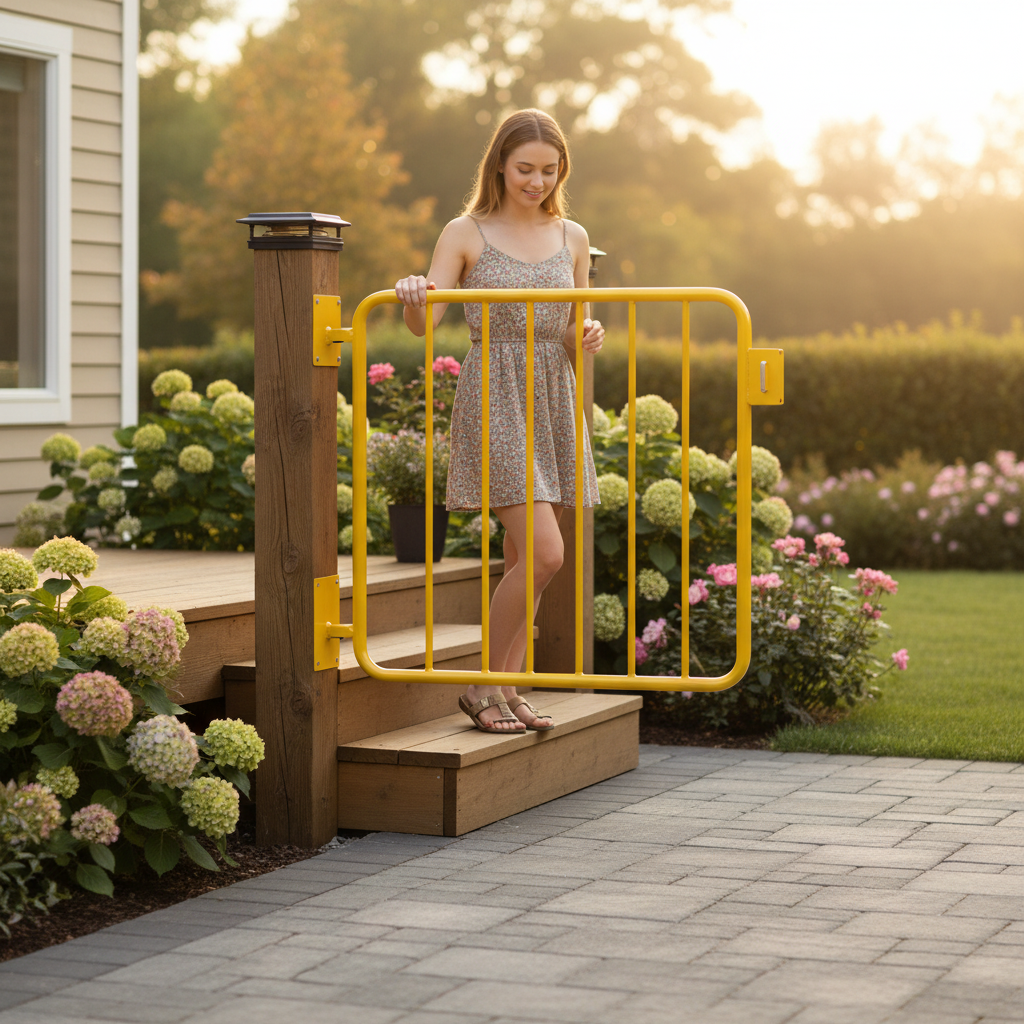 Premium Wall-Mounted Steel Swing Gate with Self-Closing Mechanism and TÜV Certification for Industrial Safety Applications