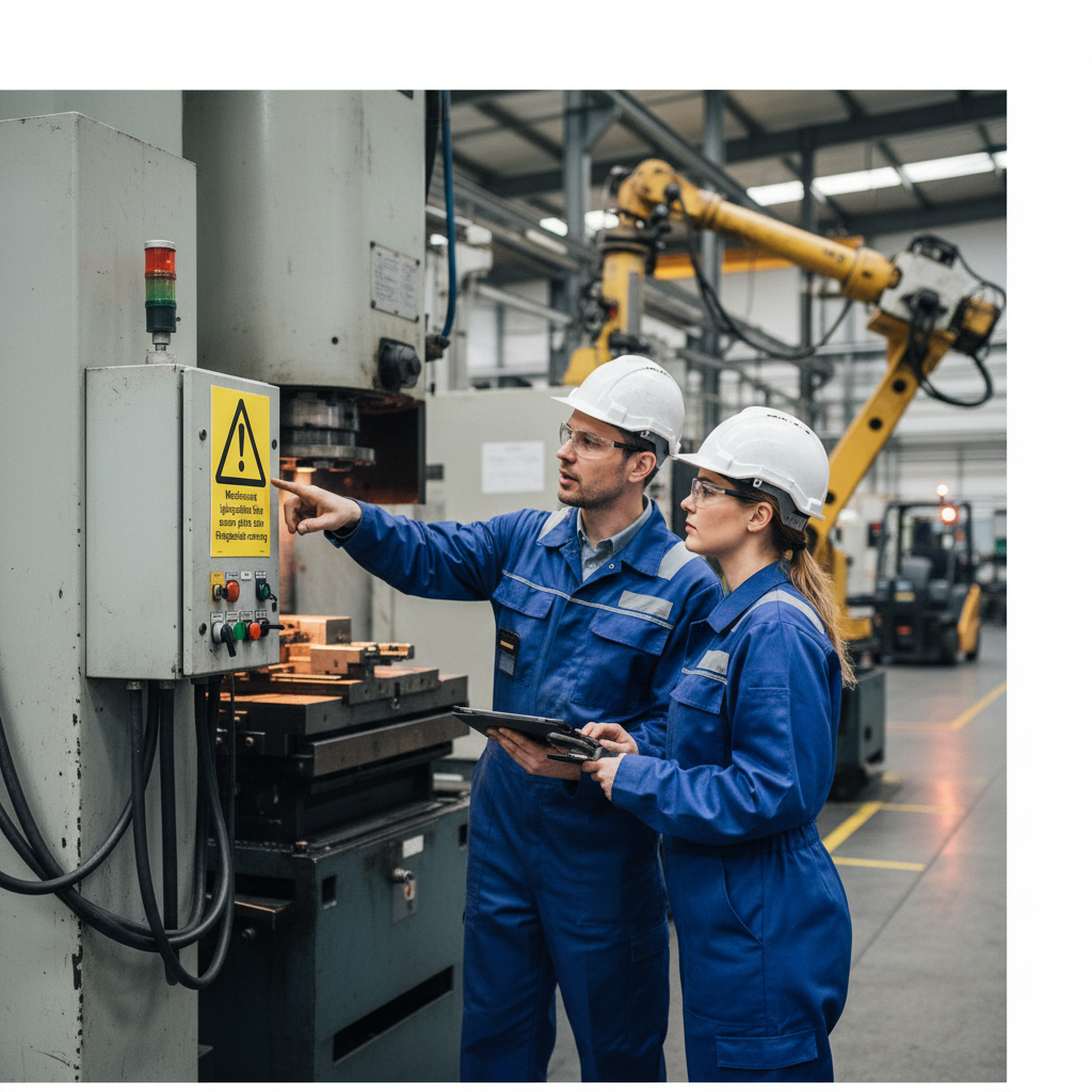Premium Warning Sign for Machinery Operation - Durable Materials, Various Sizes & Mounting Options for Safety at Workplaces