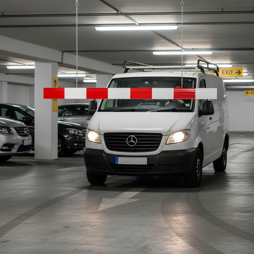 Premium Aluminium Height Restriction Bar for Car Parks - High Visibility and Durable Design | Barriers Co