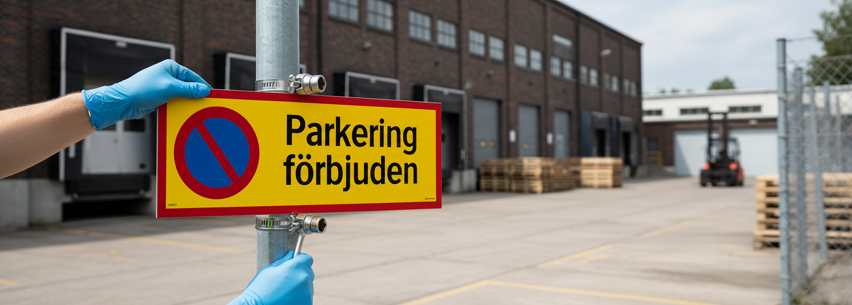 Premium Heavy Duty No Parking Sign - Aluminum Construction, Indoor and Outdoor Use, 500mm x 200mm