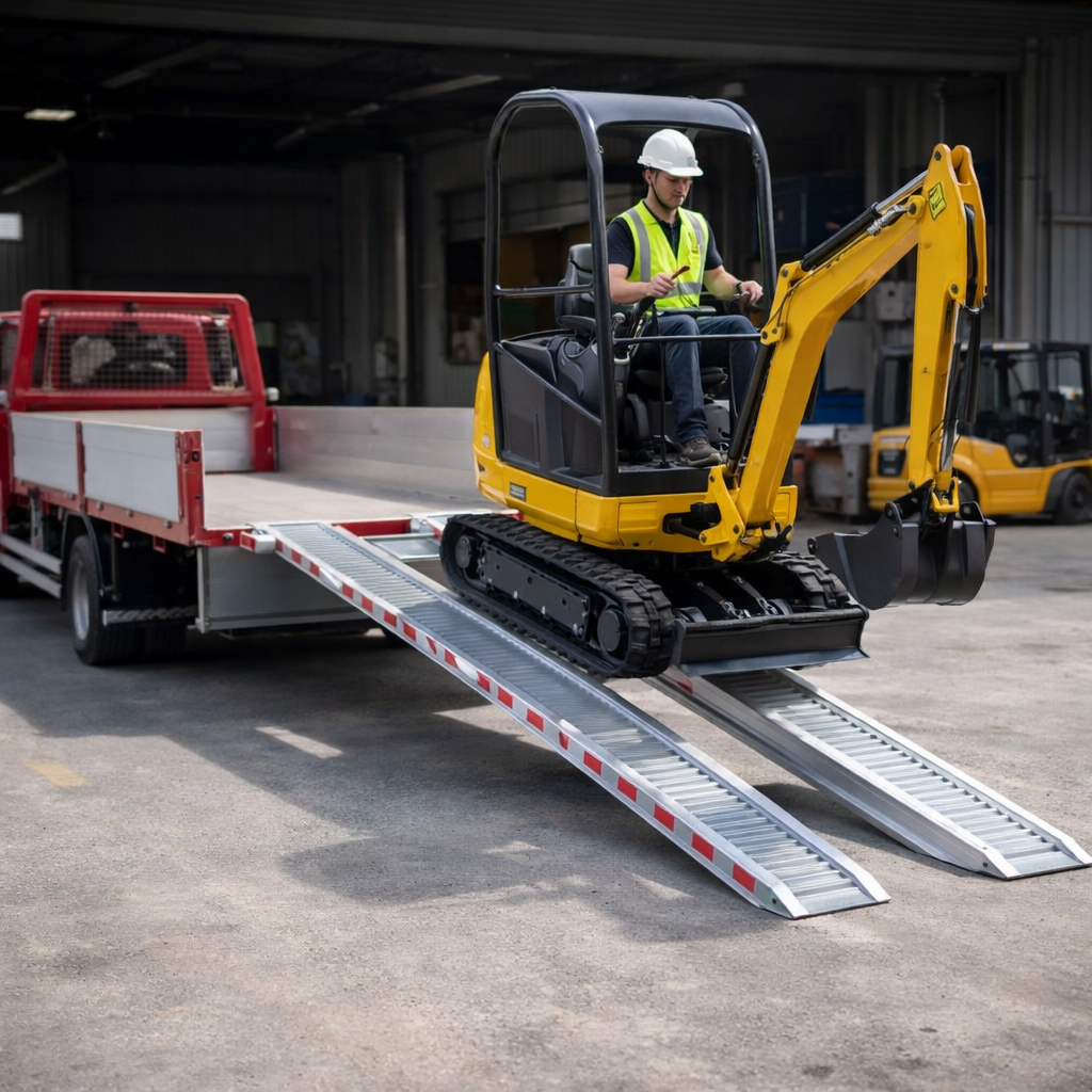 Aluminium Loading Ramps – 2500x360mm – 3800kg Capacity – Commercial Use