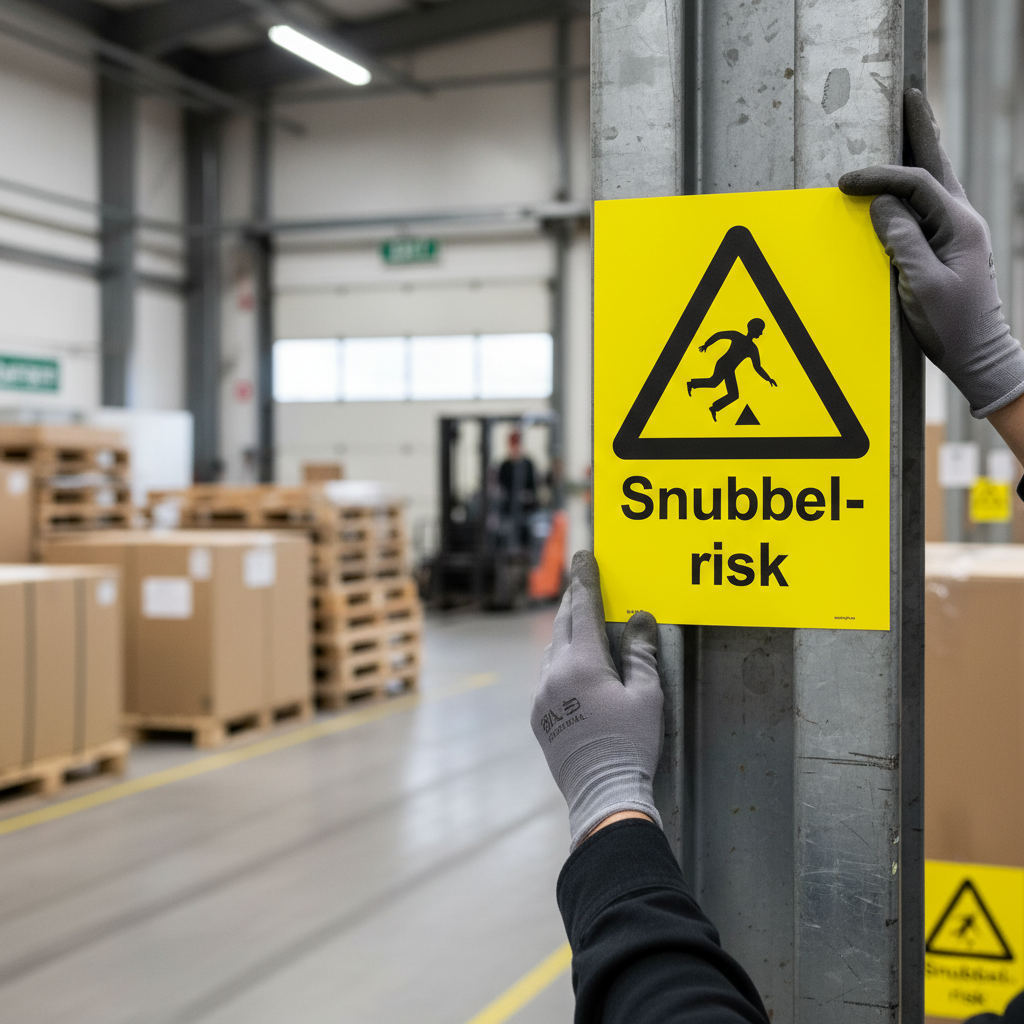 Premium Warning Sign for Trip Hazard - Durable Self-Adhesive, Plastic, Magnetic, and Aluminum Options Available