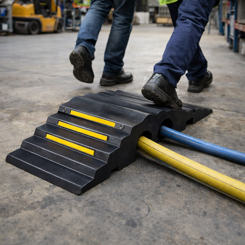 Hose Protectors – 2 Channels 90mm x 105mm – Industrial Grade – Cable Management