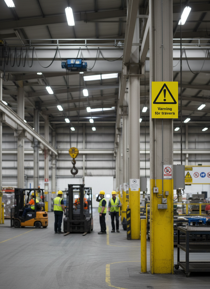 Professional Warning Sign - Caution for Overhead Lifting with Multiple Material Options for Enhanced Safety in Work Environments