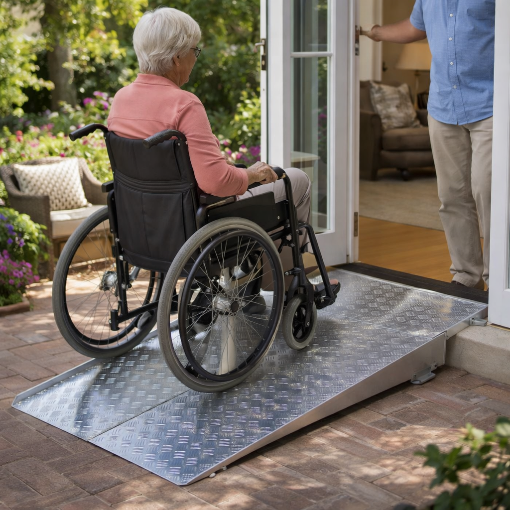 Aluminium Wheelchair Ramp – 70cm Width – 250kg Capacity – Non-Folding