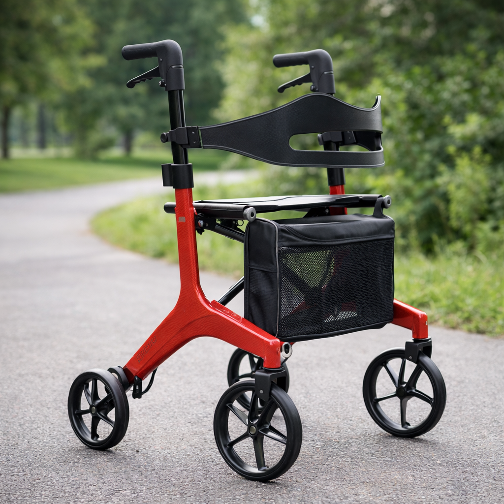 Carbon Rollator – Lightweight – 150kg Capacity – Mobility Aid