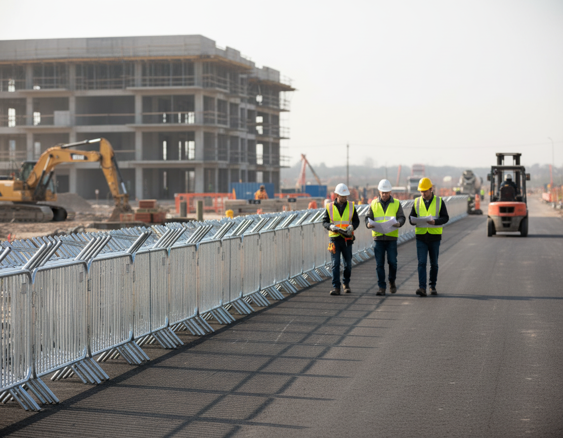 Premium Crowd Control Barrier Package - Fixed Foot Design, 25 Units for 57.5 Meters of Safety Management