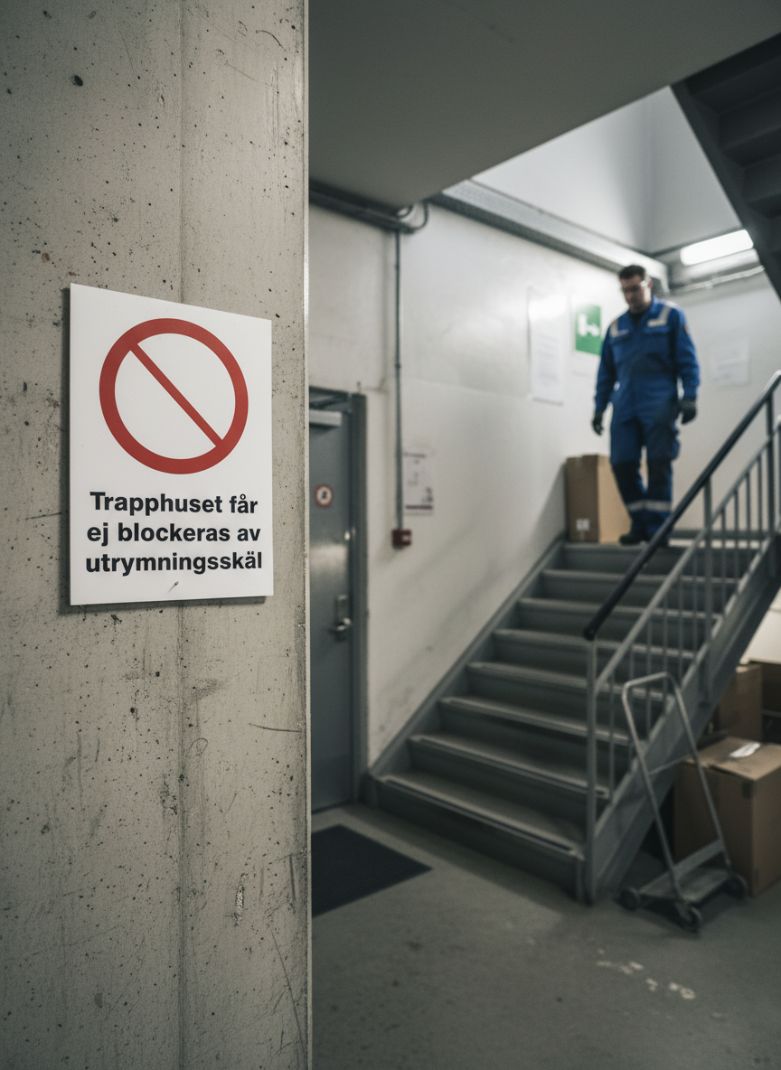Professional No Blocking Sign for Stairwells - Durable Materials, Various Sizes, Easy Installation Options