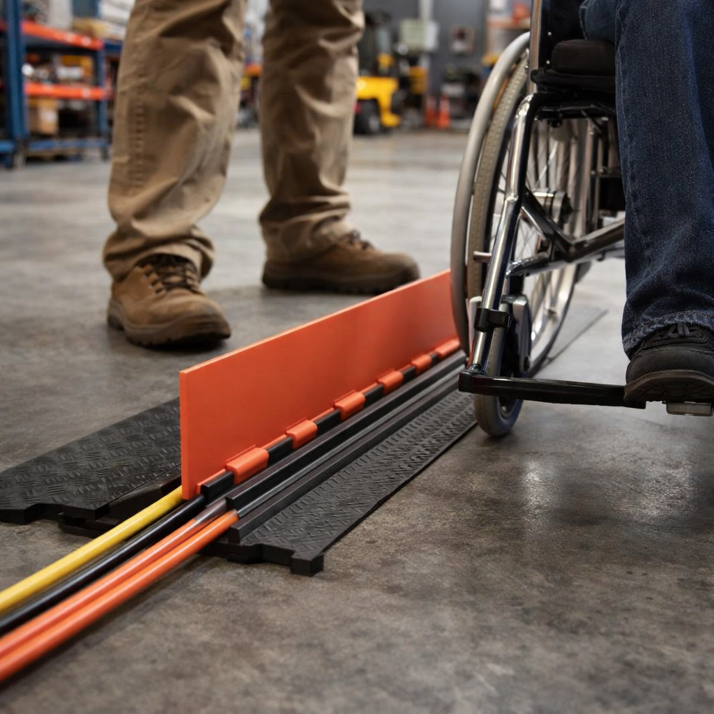 3 Channel Cable Protector – Low Profile ADA – Heavy Duty – Accessibility