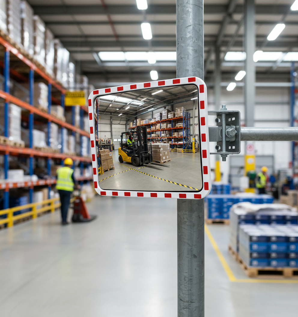 Premium Traffic Mirror for Enhanced Safety on Streets and Industrial Areas - Durable Impact-Resistant Materials with Reflective Film