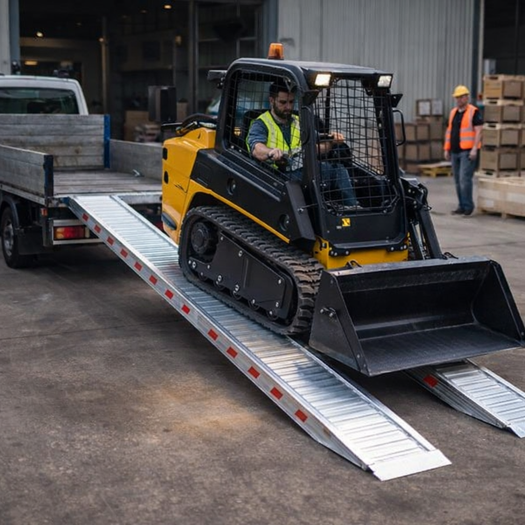 Aluminium Loading Ramps – 4500x510mm – 7100kg Capacity – Heavy Duty Plant & Digger Use