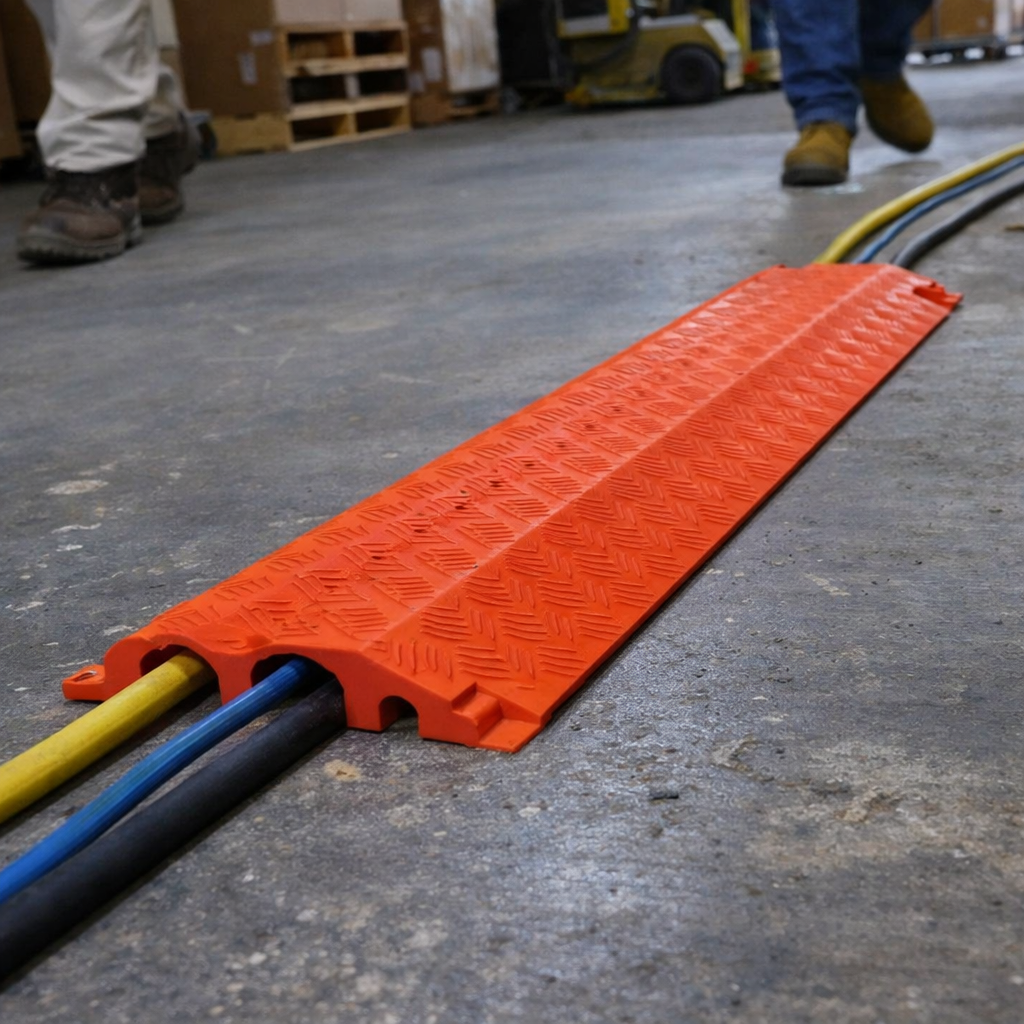 Drop-Over Cable Protector – Orange – 1-Channel – Lightweight Traffic