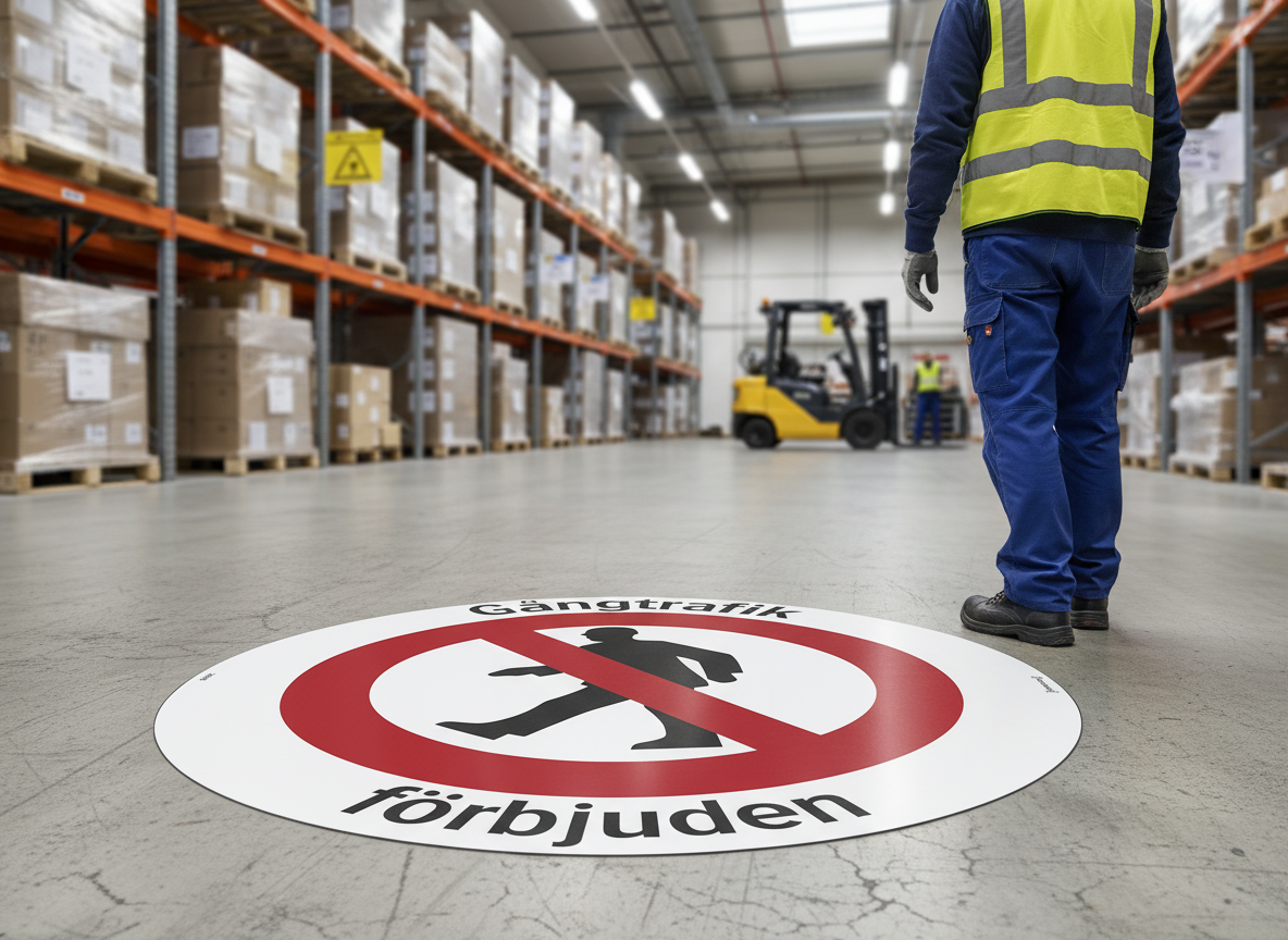 Professional No Entry Signage - Heavy Duty Floor Decal for Safety in Various Environments
