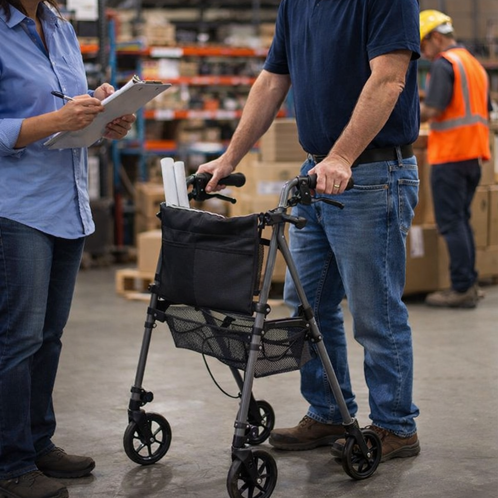 Foldable Rollator – Lightweight 6.1kg – Indoor/Outdoor Use